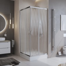 Душевой уголок BelBagno UNO 90х195 раздвижной стекло шиншилла профиль хром UNO-195-A-2-90-CH-CR