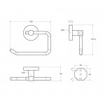 Держатель для туалетной бумаги Cezares Relax настенный оружейная сталь RELAX-PH1-GM