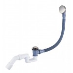 Слив-перелив для ванны Cezares 50 мм клик-клак оружейная сталь с сифоном CZR-STP3-GM