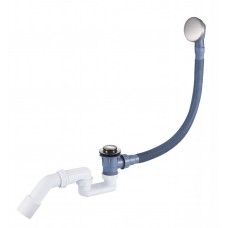 Слив-перелив для ванны Cezares 50 мм клик-клак оружейная сталь с сифоном CZR-STP3-GM