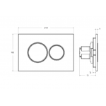 Кнопка смыва для унитаза Cezares Pneumatic пластик оружейная сталь PN1-BTN-GM