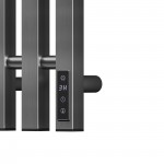 Полотенцесушитель электрический APEXTERMO Sirius лесенка 110x20 скрытое подключение справа оружейная сталь SR10113GN