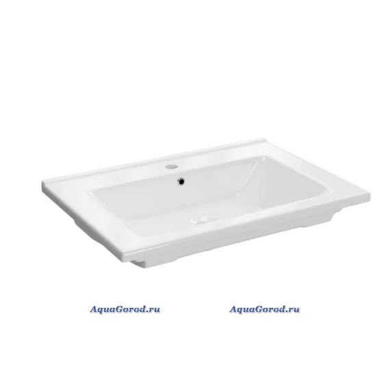 Мебельная раковина STWORKI Хаммель 65 накладная белая прямоугольная 9065-KL
