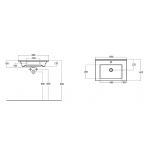 Мебельная раковина STWORKI Хаммель 65 накладная белая прямоугольная 9065-KL