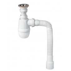 Сифон для раковины Wirquin Минор 32 мм бутылочный матовый белый 30718050