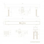 Душевой трап линейный Knotlor вороненая сталь SDRW0700GM