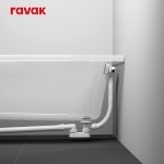 Сет: акриловая ванна RAVAK Domino Plus 170х75 с ножками и слив-переливом 70508024