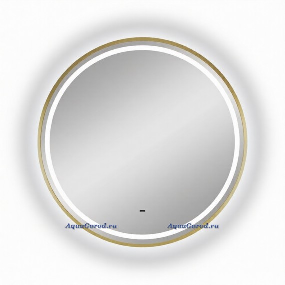 Зеркало Континент Tior Gold 60х60 с подсветкой золото ЗЛП5185