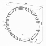 Зеркало Континент Tior Gold 60х60 с подсветкой золото ЗЛП5185