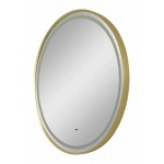 Зеркало Континент Tior Gold 60х60 с подсветкой золото ЗЛП5185
