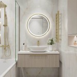 Зеркало Континент Tior Gold 60х60 с подсветкой золото ЗЛП5185