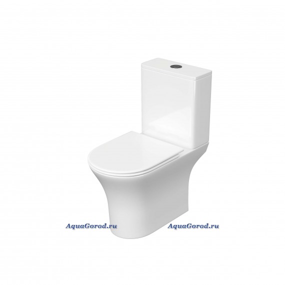 Унитаз-компакт Aquatek Оптима безободковый 650x340x790 с сиденьем микролифт AQ4412-00