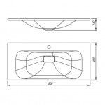 Мебельная раковина Style Line Фортуна 80 накладная искусственный камень матовая белая ЛС-00002421