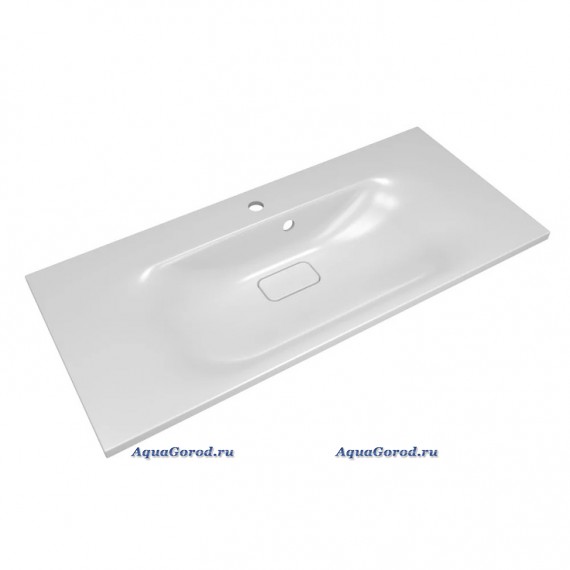 Мебельная раковина Style Line Фортуна 80 накладная искусственный камень матовая белая ЛС-00002421