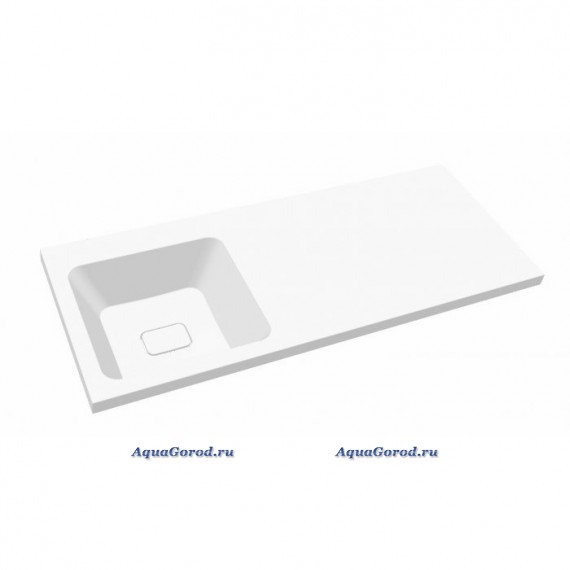 Мебельная раковина Madera Kamilla 120 L над стиральной машиной белый, комплект кронштейнов 4627173210027