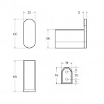 Крючок Cezares черный STYLUS-HK-NOP