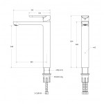 Смеситель Cezares Stylus STYLUS-LC-NOP-W0 черный