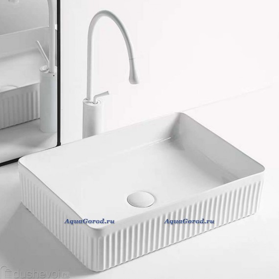 Раковина RGW накладная GS-20 50 см белая, прямоугольная