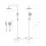 Душевая система CEZARES Stylus черная STYLUS-CVD-NOP