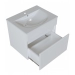 Тумба под умывальник Mixline Брикс 60 подвесная глянцевая белая 555004