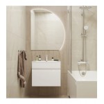 Тумба под умывальник Mixline Брикс 60 подвесная глянцевая белая 555004