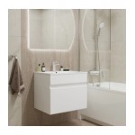 Тумба под умывальник Mixline Брикс 60 подвесная глянцевая белая 555004