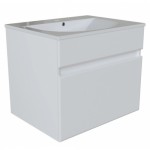 Тумба под умывальник Mixline Брикс 60 подвесная глянцевая белая 555004