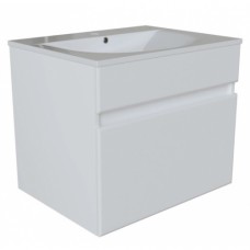Тумба под умывальник Mixline Брикс 60 подвесная глянцевая белая 555004
