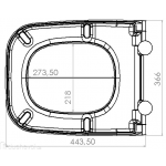 Сиденье VitrA Integra Square быстросъемное с микролифтом 810-003-009