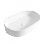 Раковина BelBagno накладная 61 см глянцевая белая овальная фаянс BB1479