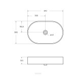 Раковина BelBagno накладная 61 см глянцевая белая овальная фаянс BB1479