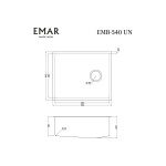 Мойка кухонная Emar EMB-540(UN) PVD Matt Golden стальная встраиваемая под столешницу матовое золото ФР-00005522
