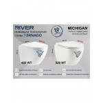 Унитаз подвесной River Michigan 520х360х365 безободковый с микролифтом белый глянец MICHIGAN 520 WT