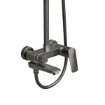 Душевая стойка BelBagno со смесителем и изливом оружейная сталь DUE-VSCM-GM