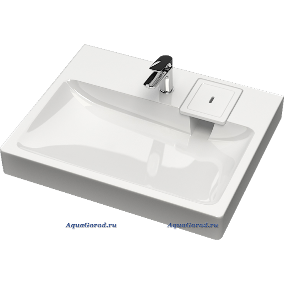 Раковина над стиральной машиной DIWO Коломна искусственный камень с комплектом кронштейнов RnDKA-60-SB