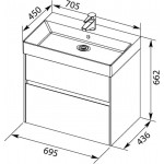 Тумба под умывальник Aquanet Бруклин 70 антрацит матовый 00310141