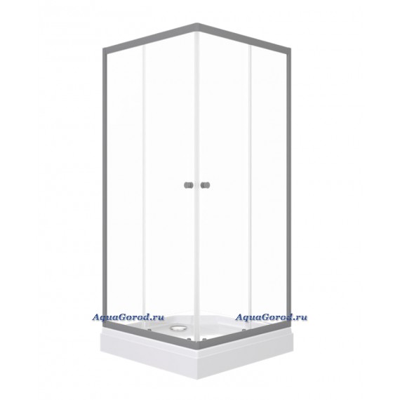 Душевой уголок Triton Вента 90х90 стекло прозрачное профиль графит с поддоном Щ0000076257