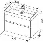 Тумба под умывальник Aquanet Бруклин 85 антрацит матовый 00310142