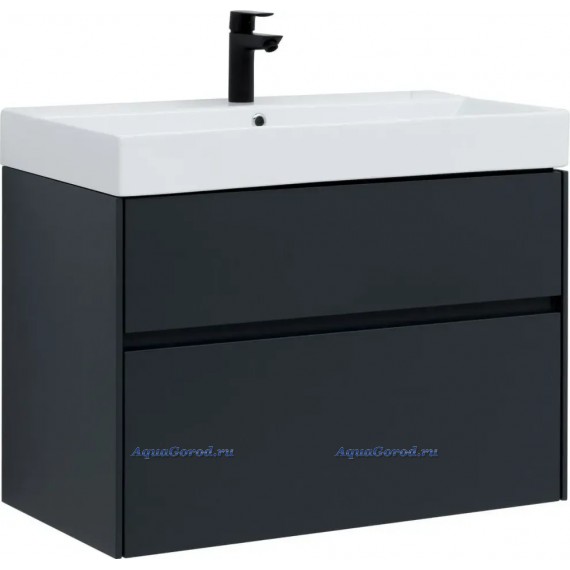Тумба под умывальник Aquanet Бруклин 85 антрацит матовый 00310142