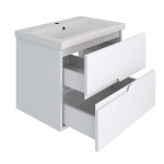 Тумба с раковиной Runo Лада 40 напольная белая