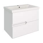 Тумба с раковиной Runo Лада 40 напольная белая