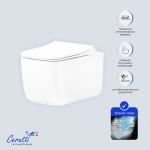 Унитаз подвесной CeruttiSPA TACITO Aria Tornado безободковый 525х360х320 дюропласт микролифт CT12033