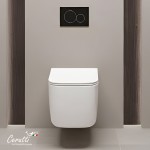 Унитаз подвесной CeruttiSPA TACITO Aria Tornado безободковый 525х360х320 дюропласт микролифт CT12033