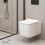 Унитаз подвесной CeruttiSPA TACITO Aria Tornado безободковый 525х360х320 дюропласт микролифт CT12033