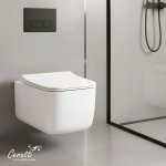 Унитаз подвесной CeruttiSPA TACITO Aria Tornado безободковый 525х360х320 дюропласт микролифт CT12033