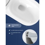 Унитаз-моноблок STWORKI Олланд напольный с микролифтом безободковый белый S01406WH