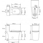 Унитаз-моноблок STWORKI Олланд напольный с микролифтом безободковый белый S01406WH
