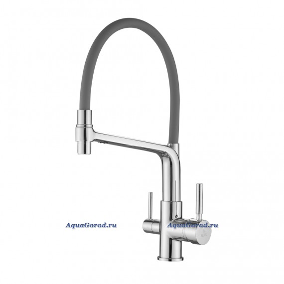 Смеситель для кухни Rose с гибким изливом хром R658