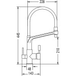 Смеситель для кухни Rose с гибким изливом хром R658