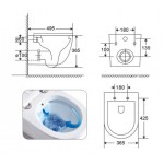 Унитаз подвесной AZARIO Grado AZ-046E-NR безободковый, с микролифтом, с биде